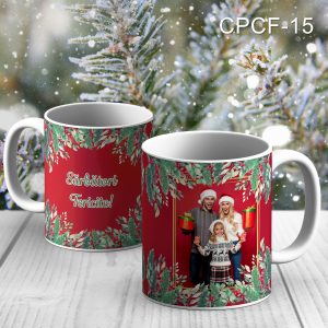 Cana personalizata cu foto de Craciun - CPCF-15